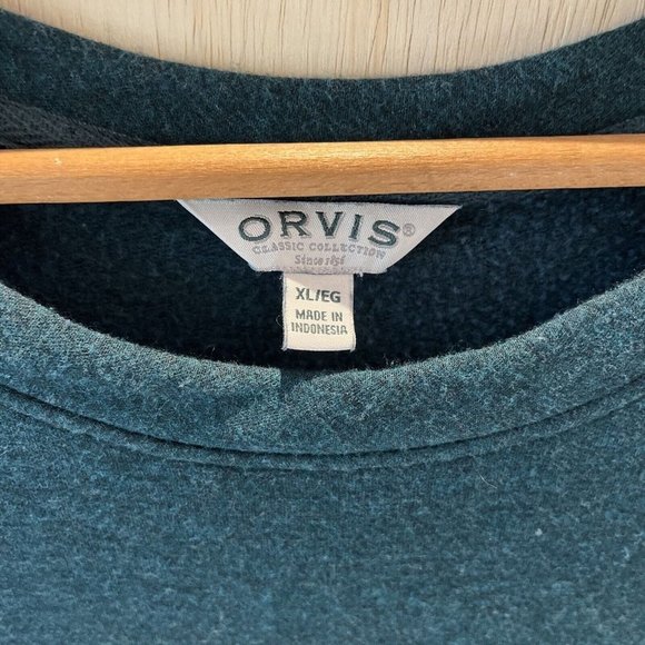 Orvis Mens XL Cashmere Blend Green sweater Shirt Top Super Soft - Picture 5 of 7